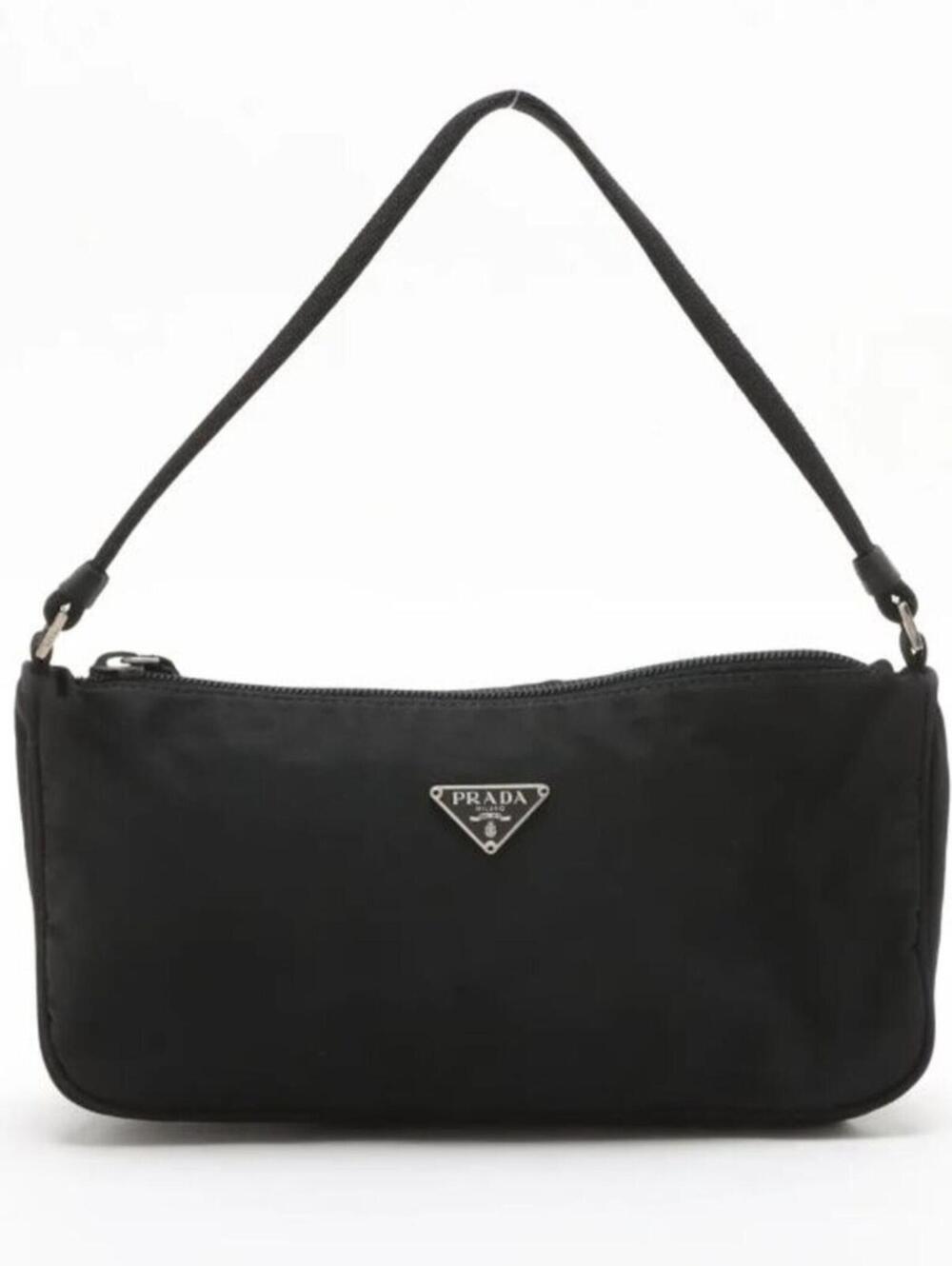 Prada tessuto nylon baguette bag vintage 1990s-2000s black